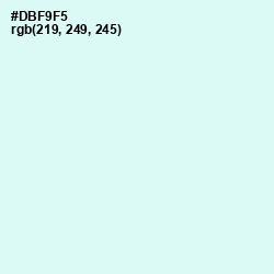 #DBF9F5 - White Ice Color Image