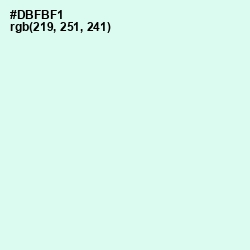 #DBFBF1 - White Ice Color Image