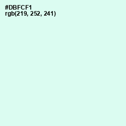 #DBFCF1 - White Ice Color Image