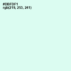 #DBFDF1 - White Ice Color Image