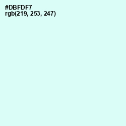 #DBFDF7 - White Ice Color Image