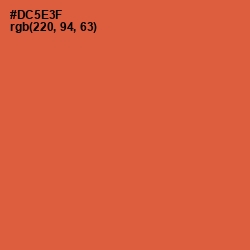 #DC5E3F - Flame Pea Color Image