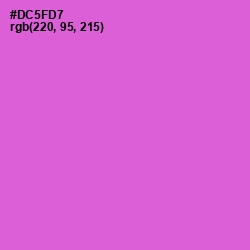 #DC5FD7 - Fuchsia Pink Color Image