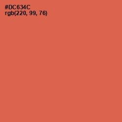 #DC634C - Red Damask Color Image