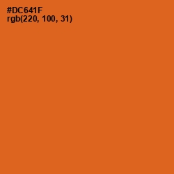 #DC641F - Hot Cinnamon Color Image