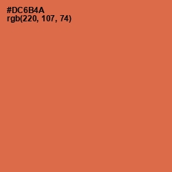 #DC6B4A - Red Damask Color Image