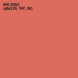 #DC6B5C - Red Damask Color Image