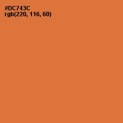 #DC743C - Ochre Color Image