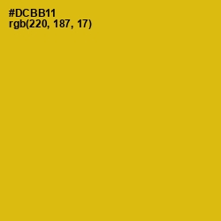 #DCBB11 - Gold Tips Color Image