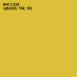 #DCC038 - Saffron Color Image
