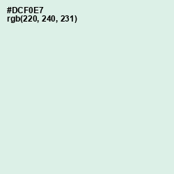 #DCF0E7 - Swans Down Color Image