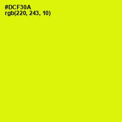 #DCF30A - Chartreuse Yellow Color Image