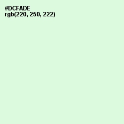 #DCFADE - Snowy Mint Color Image