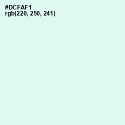 #DCFAF1 - White Ice Color Image