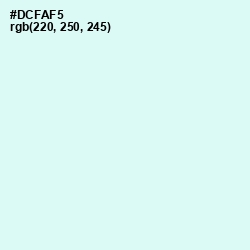 #DCFAF5 - White Ice Color Image