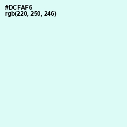 #DCFAF6 - White Ice Color Image