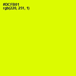 #DCFB01 - Chartreuse Yellow Color Image