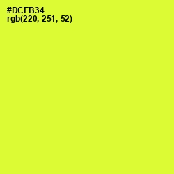#DCFB34 - Pear Color Image