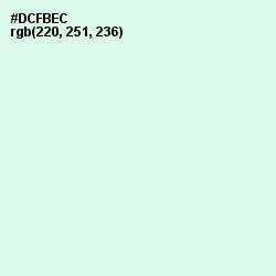 #DCFBEC - Swans Down Color Image