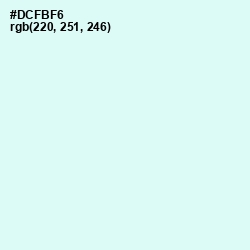 #DCFBF6 - White Ice Color Image