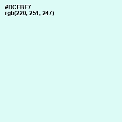 #DCFBF7 - White Ice Color Image