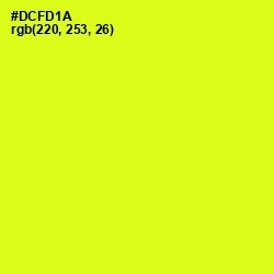 #DCFD1A - Chartreuse Yellow Color Image