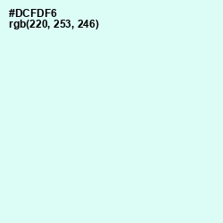 #DCFDF6 - White Ice Color Image