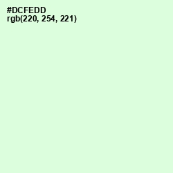 #DCFEDD - Snowy Mint Color Image