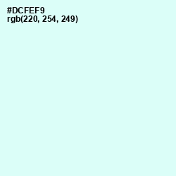 #DCFEF9 - Frosted Mint Color Image