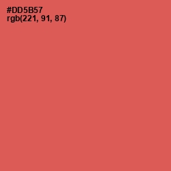 #DD5B57 - Chestnut Rose Color Image