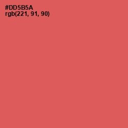 #DD5B5A - Chestnut Rose Color Image