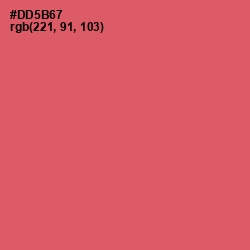 #DD5B67 - Cranberry Color Image