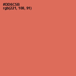 #DD6C5B - Red Damask Color Image