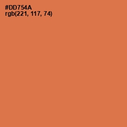 #DD754A - Raw Sienna Color Image