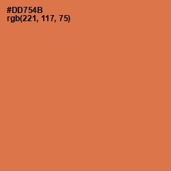 #DD754B - Raw Sienna Color Image