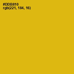 #DDB810 - Gold Tips Color Image