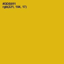 #DDB811 - Gold Tips Color Image