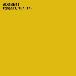 #DDBB11 - Gold Tips Color Image