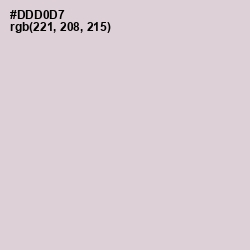 #DDD0D7 - Swiss Coffee Color Image