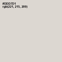 #DDD7D1 - Swiss Coffee Color Image