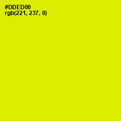 #DDED00 - Chartreuse Yellow Color Image