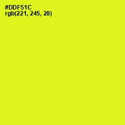 #DDF51C - Chartreuse Yellow Color Image