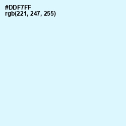 #DDF7FF - Pattens Blue Color Image