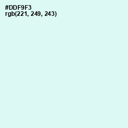 #DDF9F3 - White Ice Color Image