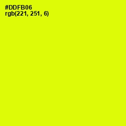 #DDFB06 - Chartreuse Yellow Color Image