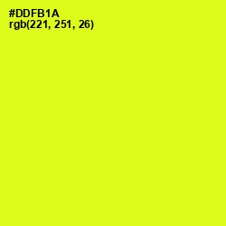 #DDFB1A - Chartreuse Yellow Color Image