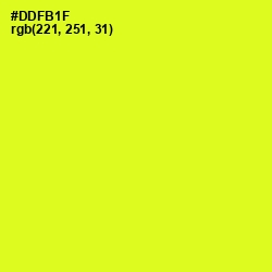 #DDFB1F - Chartreuse Yellow Color Image