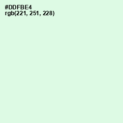 #DDFBE4 - Granny Apple Color Image