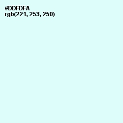 #DDFDFA - Frosted Mint Color Image