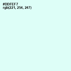 #DDFEF7 - White Ice Color Image